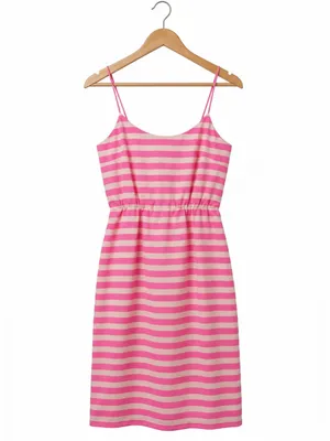 J.Crew pink beige horizontal striped Y2K preppy Barbiecore Ivy League NWT size 0 thumbnail 2