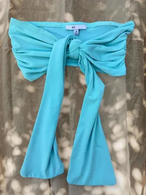 Aquamarine Bandeau Tie Top thumbnail 1