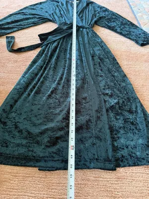 Vintage Lane Bryant Emerald Green Velvet Robe Size 14/20 thumbnail 5