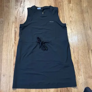 Columbia Womens Black Sleeveless Drawstring Waist Active Dress AL3265 Large thumbnail 6