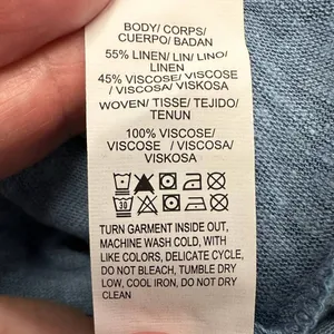 Lucky Brand | M | Linen Peasant Boho Pintuck Hidden Button Up Top Blouse Shirt thumbnail 9