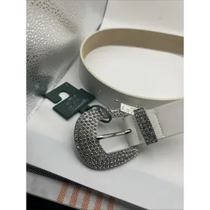 Wild Fable White Rhinestone Western Belt Small S Sparkle Buckle‎ Y2K Bling NWT thumbnail 2