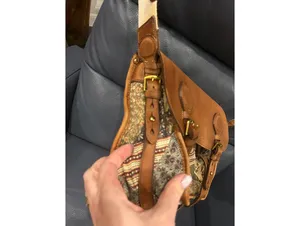 LRL RALPH LAUREN LEATHER MULTI PATCHWORK CROSSBODY BAG thumbnail 5
