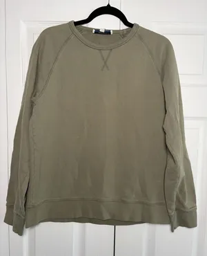 Officine Generale Daily Classics Sweatshirt Size Med Olive Green‎ Organic Cotton thumbnail 1