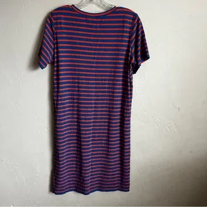 Sonnet James Blue Orange Striped Play T-Shirt Dress‎ thumbnail 5