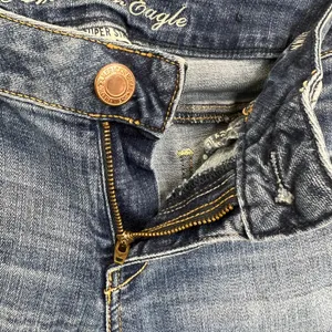 90s American Eagle Distressed Skinny Jeans Blue Sz‎ 4 Super Stretch Denim Grunge thumbnail 9
