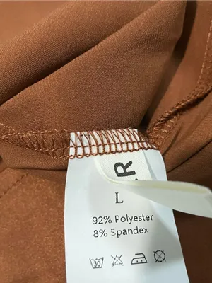 Women's Satin Cowl Neck Blouse - Copper Brown thumbnail 2