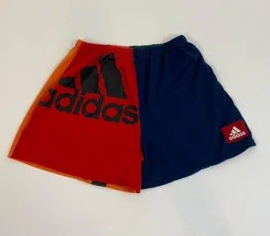 Custom Reworked Patchwork Shorts Red Size M thumbnail 4