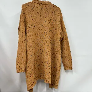 Entro women's L chunky confetti Popcorn Sweater Cardigan w/front pockets thumbnail 2