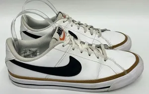 Nike Court Legacy GS Shoes 6.5Y /womens 8 White Desert Ochre Sneakers DA5380-102 thumbnail 1