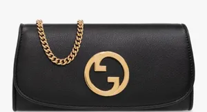 GUCCI Blondie GG logo leather wallet on chain crossbody bag WOC thumbnail 1