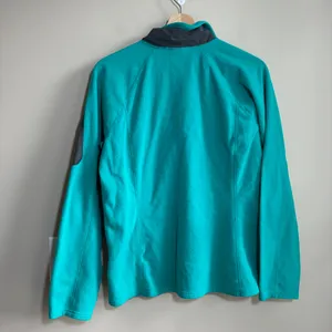 The North Face turquoise quarter zip fleece sweater women's L sleeve pocket thumbnail 7