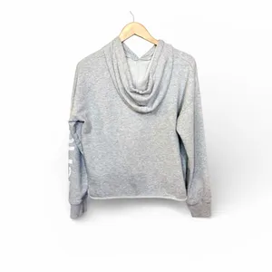 Aerie Heather Gray Knit Hoodie Sz L thumbnail 3