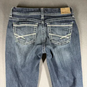 BKE Harper Jeans Womens 27R Blue Medium Wash Low Rise Straight Stretch Denim thumbnail 12