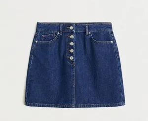 Mango Button denim miniskirt thumbnail 3