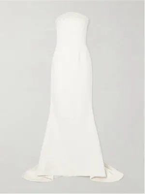 Clio Peppiatt Olympia Strapless Embellished Tulle Gown Ivory S Wedding Bridal thumbnail 3