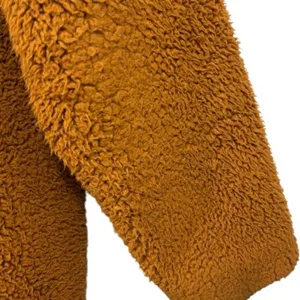 Free People Womens Teddy Peacoat Rust Orange Faux Fur Sherpa Jacket Size XS thumbnail 13