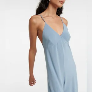 NORMA KAMALI x REVOLVE Slip Low Back Jersey Jumpsuit in Powder Blue Sz. XS thumbnail 7