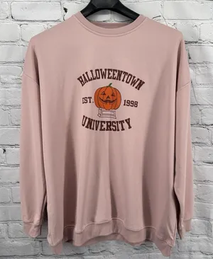 Halloweentown University Sweatshirt Women's 4XL Pink Pumpkin October Halloween thumbnail 1