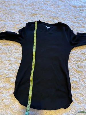 Old Navy Women's Black Thermal Long-Sleeve Shirt thumbnail 6