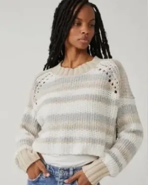 Free people Devon Sweater in gravity combo size XL thumbnail 1