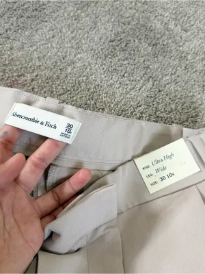 NWT Abercrombie & Fitch Sloane Tailored Ultra High Rise Wide Leg Pants 30/10R thumbnail 7
