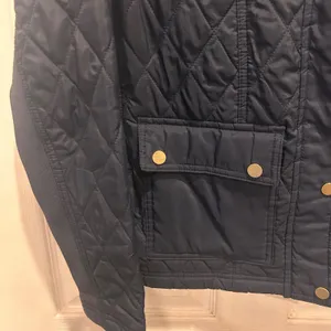 A New Day Quilted Chore Jacket Navy Blue Full Zip‎ Pockets Size Large Women thumbnail 3