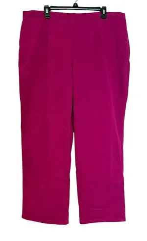 New NWT Alfred Dunner 'Panama CIty' Hot Pink Pull-On Slacks Size 20W thumbnail 1