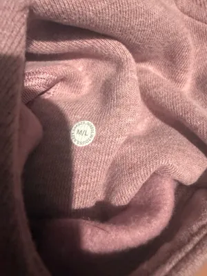 Lululemon scuba Half-Zip Hoodie Pullover heather pink M/L thumbnail 4