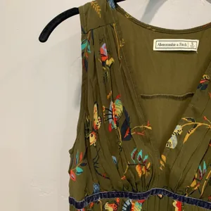 Abercrombie & Fitch Olive Green Chiffon Dress thumbnail 2