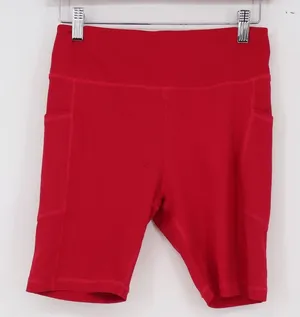 Beverly Hills Polo Club Biker Shorts Womens M Red Side Pockets Athletic Good thumbnail 1