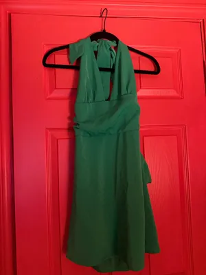 Halter top mini dress Green thumbnail 2