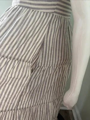 Madewell Cotton Hemp Stripe Tiered Maxi Dress thumbnail 6
