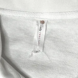 Daily Practice by Anthropologie White 1/4 Zip Cropped Sweatshirt Size L thumbnail 5