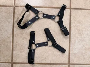 Dolls Kill Black O-Ring Body Harness Set of 2 thumbnail 2
