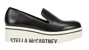 Stella McCartney Black Chunky Platform Loafers Sneaker Wedge Logo Slide 37 $525 thumbnail 1