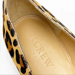 J. CREW Factory Animal Print Calf Hair Almond Toe Slip On Loafers Size 6 Casual thumbnail 4