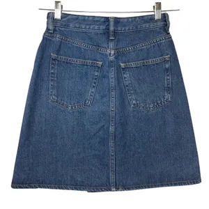 COS Denim A-Line Mini Skirt‎ Womens Size 4 Medium Blue Cotton Button Fly Casual thumbnail 5