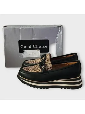 Good Choice Women's Geneva Animal Print Chain Slip On Platform Loafers Size 9 thumbnail 8