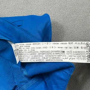Zara Dress Pants Linen Viscose Blend Womens 30x30 Blue Business Casual Trousers thumbnail 7