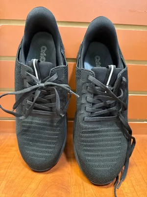 OnToFeet Black Knit Walking Sneakers | Lightweight Comfort Shoes thumbnail 2