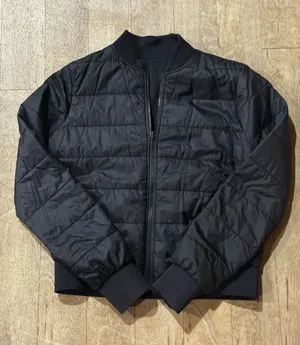Lululemon Non-Stop Bomber Jacket Black Fully Reversible Size 6 thumbnail 1