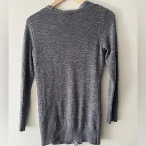 Victoria's Secret Metallic Lurex‎ Ruffle Gray Cardigan Sweater Y2K thumbnail 4