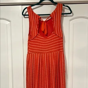 Anthropologie women’s medium retro ribbon midi dress by postmark‎ XS thumbnail 7