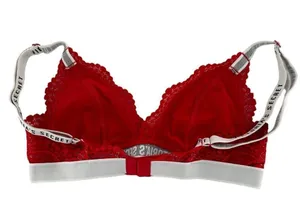 VICTORIA'S SECRET Red Lace Bralette Size Small Bra thumbnail 3