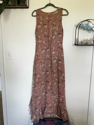 NWT Dress Forum Floral Print Sleeveless V Neck High‎ Low Long Dress Size Large thumbnail 2