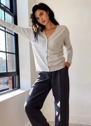 Aritzia Wilfred Cyprie 100% merino wool button down cardigan thumbnail 1