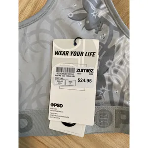 New PSD x Playboy PB Neo Tribal Sports Bra Gray Size XL thumbnail 5