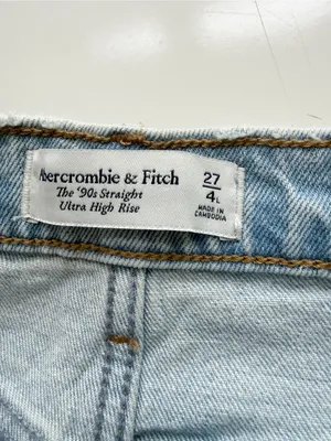 Abercrombie & Fitch The '90s Straight Ultra High Rise Jeans Size 27/4L thumbnail 4