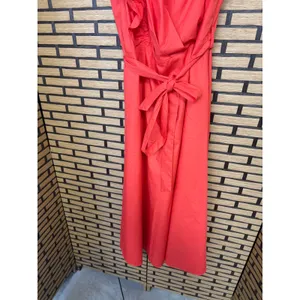 Zesica‎ Red One Shoulder Belted Ruffle Midi Dress Size XL thumbnail 5
